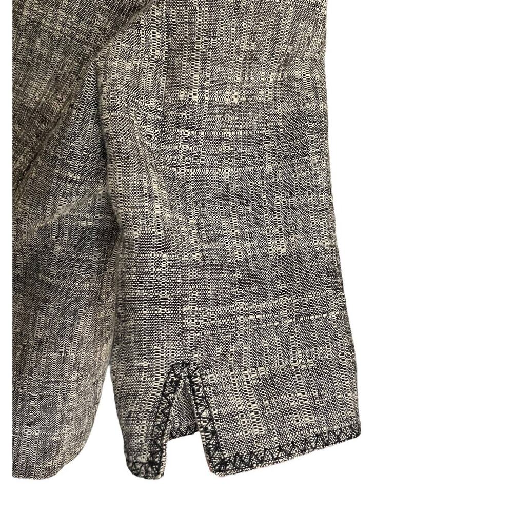 White House Black Market Womens Gray 3/4 Sleeve 3-Button Linen Blend Blazer SZ 8 - Picture 7 of 10